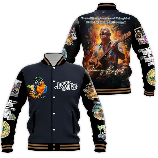 Jimmy Buffett I Had A Good Life All The Way Baseball Jacket