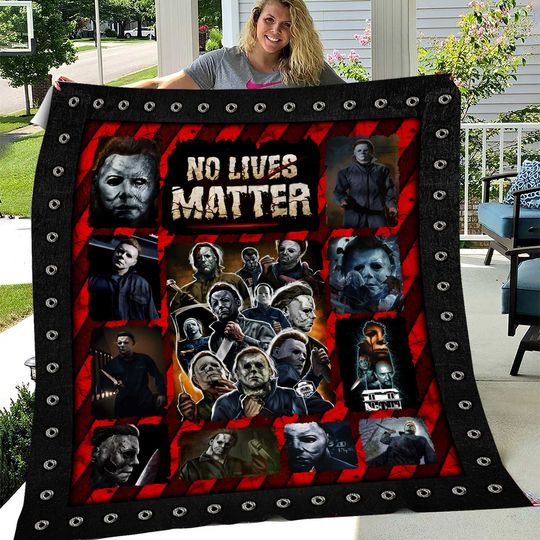 Michael Myers No Live Matter Halloween Fleece Blanket