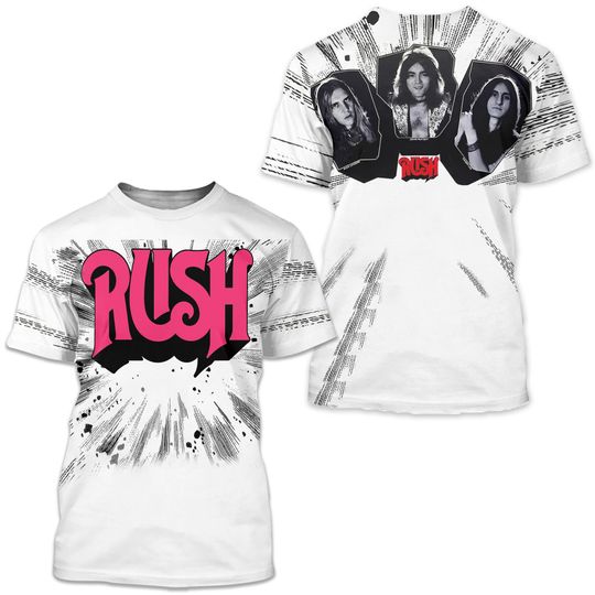 Rush Debut Album Cover Unisex 3D T-Shirt Polyester Gift