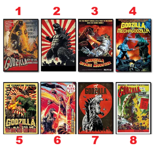 Vintage god zilla Film Poster Magnets