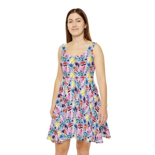Discover Floral Inside Out 2 - Women's Skater Dress (Made in USA)