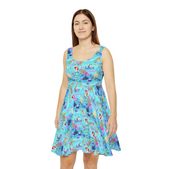Discover Ariel's Ocean Wonderland - Women's Skater Dress (Made in USA)