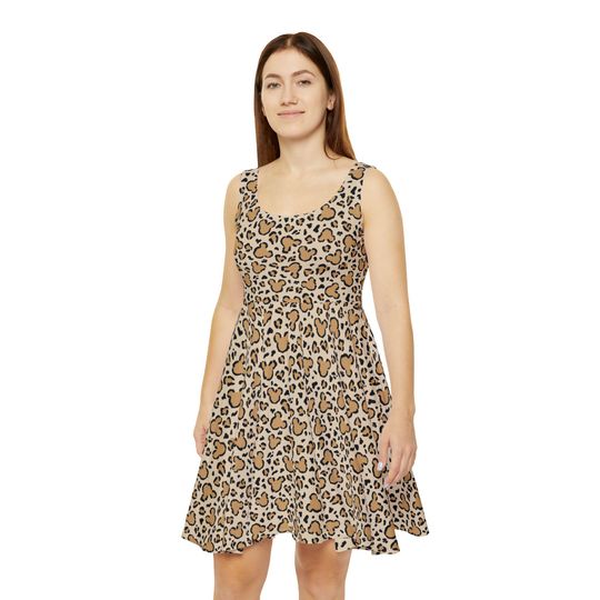 Discover Mouse Ears Animal Print - Women's Skater Dress (Made in USA)