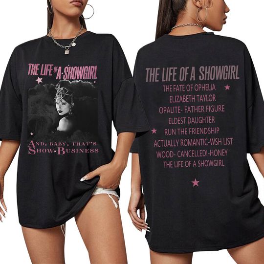 Discover The Life of A Showgirl Album Merch T-shirt Fan Gifts Men Women Clothing Harajuku Comfort Cotton Oversized Short Sleeve Tee Shirt