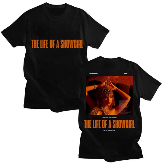 Discover The Life of A Showgirl 2025 Album Graphic T Shirt Men Women Fashion Harajuku Vintage T-shirt 100% Cotton Oversized Fans T-shirts