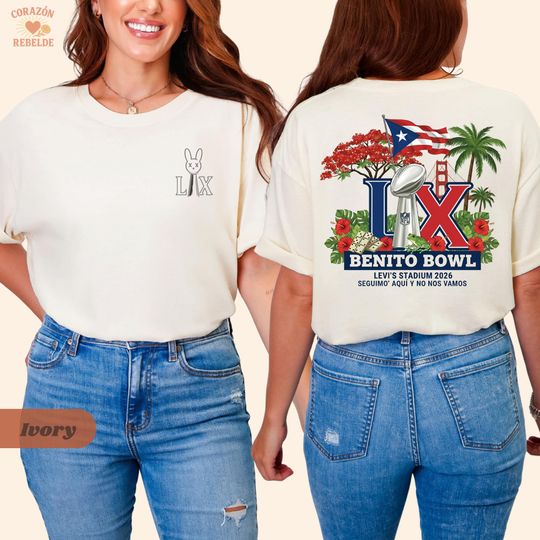Discover Bunny Bowl Comfort Colors Shirt, Benito Bowl, Bunny Bowl Shirt, Bunny Shirt, Bunny, DTMF merch, Puerto Rico,  Bunny Merch, Benito Bowl Shirt