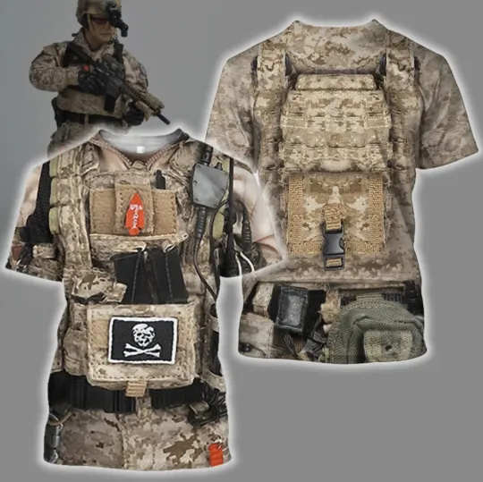Discover 3D Printed U.S. Navy SEAL Team 6 T-Shirt, All Over Design