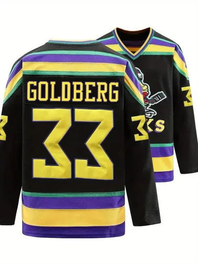 Mighty Ducks Movie Shirts Ice Hockey Jersey #33 Goldberg