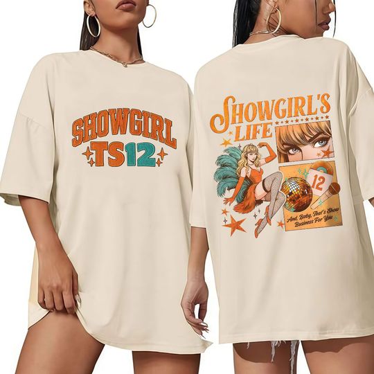 Discover TS12 The Life of A Showgirl Album T-shirts Men Women Clothing Harajuku Comfort Cotton Oversized Short Sleeve O-Neck Tee Shirt