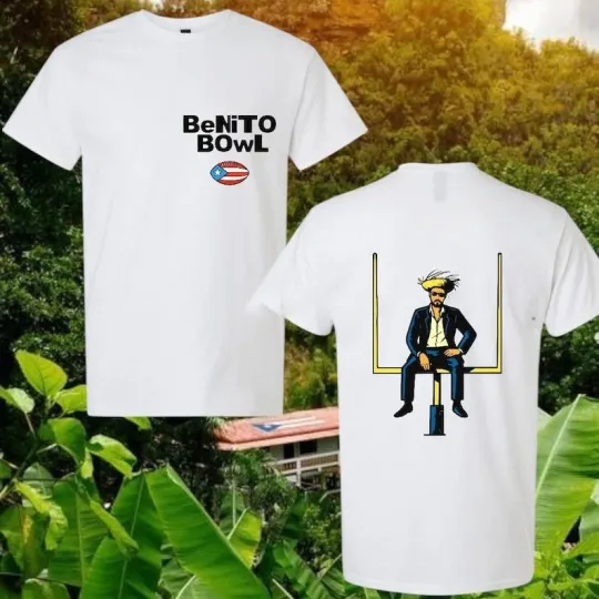 Discover Benito Bowl Puerto Rico Football Shirt Bad Bunny Super Bowl Style Tee