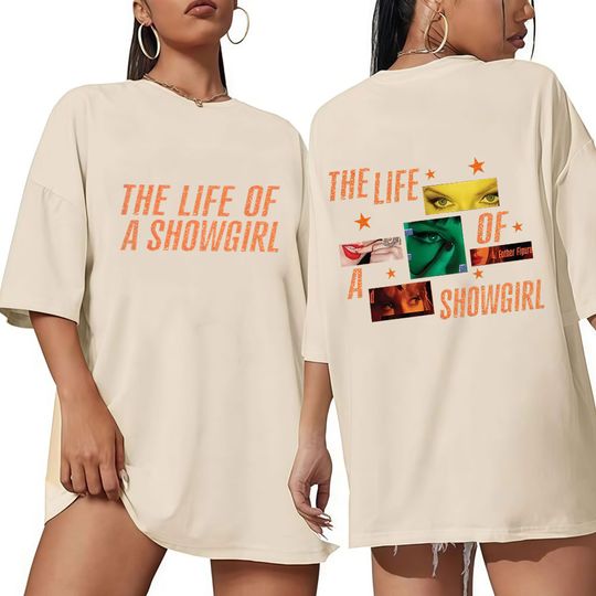 Discover The Life of A Showgirl 2025 Album T-shirt Men's Women Fashion Harajuku Comfort Cotton Oversized Short Sleeve T-shirts Streetwear