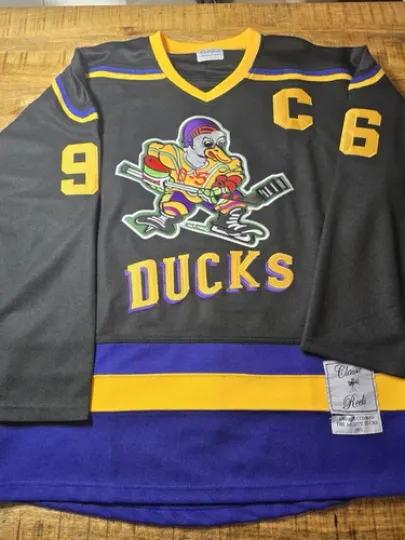 Discover Charlie Conway Mighty Ducks #96  Classics Movie Reels Authentic Hockey Jersey L