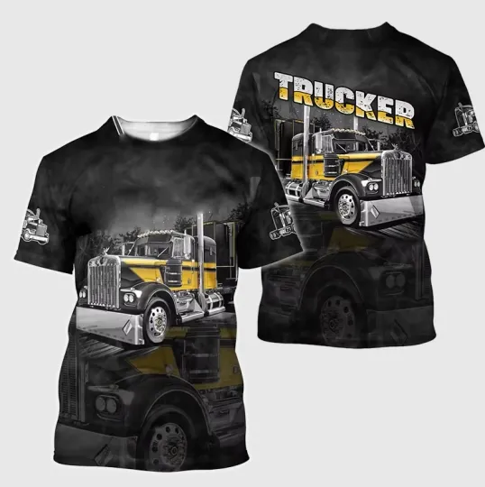 Discover 3D Truck Graphic Summer Men’s T-Shirt Short Sleeve
