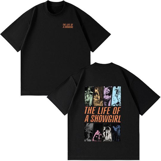 Discover The Life of A Showgirl Album T-shirts Men Women Clothing Fashion Harajuku Tee Oversized Short Sleeve TShirts Comfort Cotton Wear