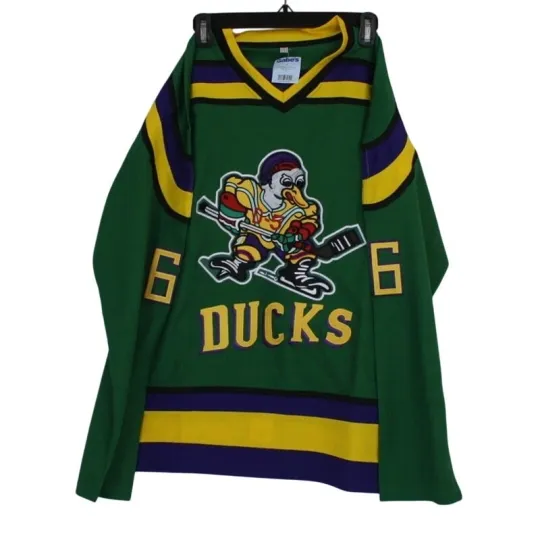 Discover NWT Mighty Ducks Hockey Jersey Classic Movie Sports Fan Fight Strap Mens Small