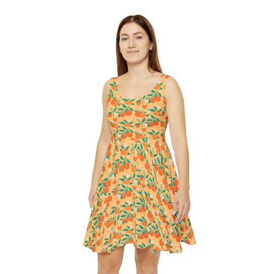 Discover Hidden Mickey Oranges - Women's Skater Dress (Made in USA)