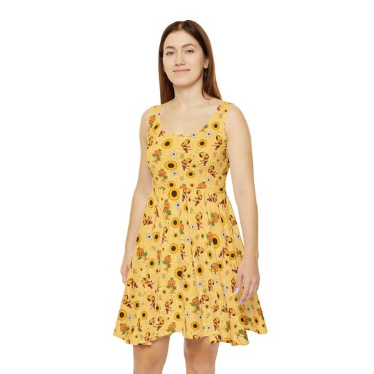 Spike The Bee and Orange Bird Women's Skater Dress