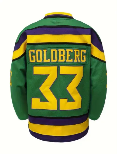 Mighty Ducks Movie Shirts Ice Hockey Jersey #33 Goldberg