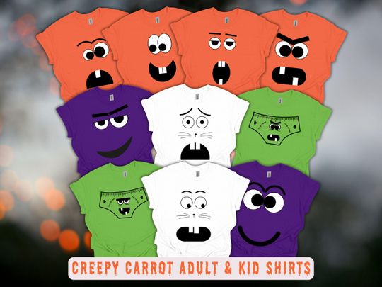 Discover Creepy Carrots Teacher Halloween Group Shirt, Creepy Book Costume, Book Character Outfit, Character Day, Matching Couple Tee, Teacher Team