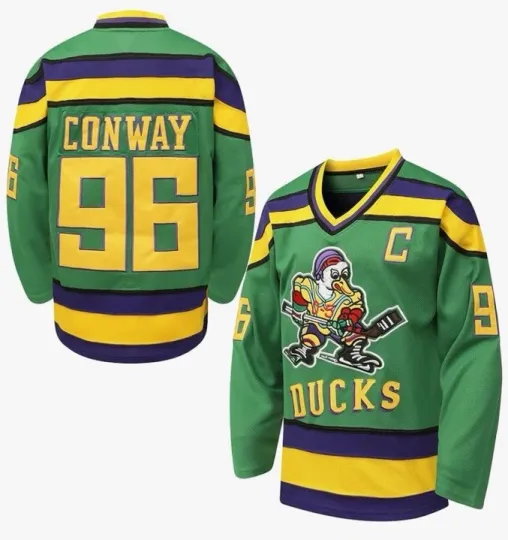 Mighty Ducks Movie Jersey #96 Charlie Conway Hockey Jersey