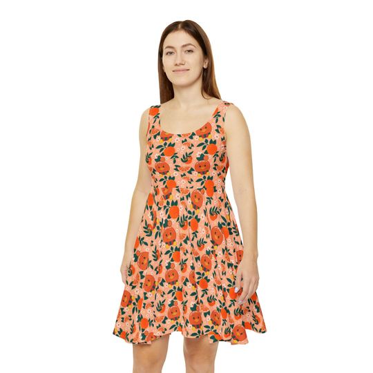Orange Bird Munchlings Women's Skater Dress