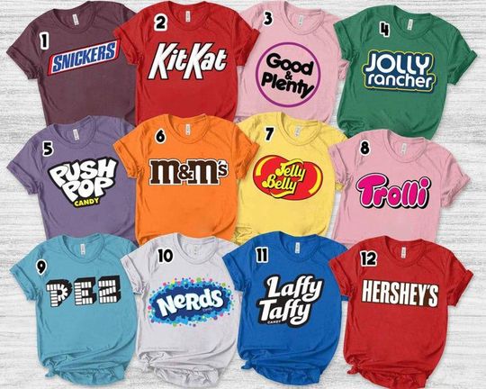 Family Halloween Costume Shirts, Chocolate Group Halloween Party Tee, Costumes Halloween Candy Group Chocolate Shirt, Matching Family Tshirt