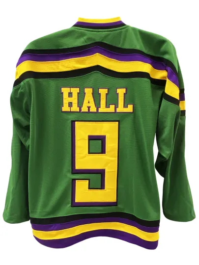 Discover Jesse Hall 9 Ducks Hockey Jersey Embroidered Costume Mighty Movie Uniform
