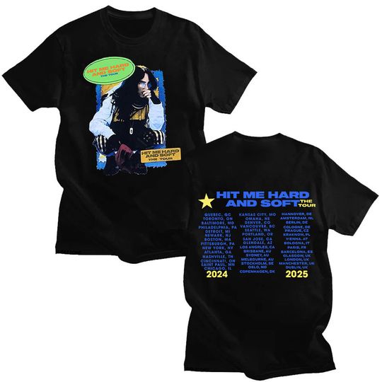 Discover Hit Me Hard and Soft 2025 Tour T Shirt, Fans Gift