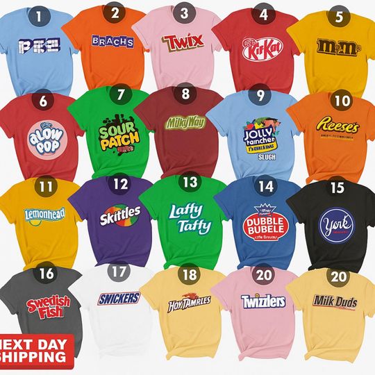Vintage Chocolate Bar Halloween Costume Shirt, Matching Family Group Shirt, Candy Group Hallowen, Group Candy Tshirt, Group Costume tee