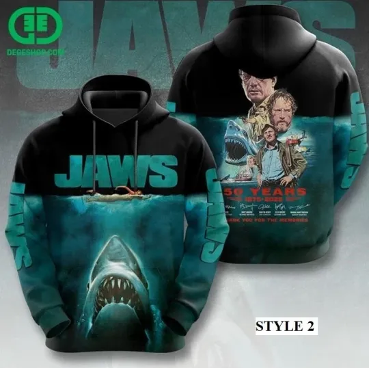 Jaws 50th Anniversary Hoodie All Over Print