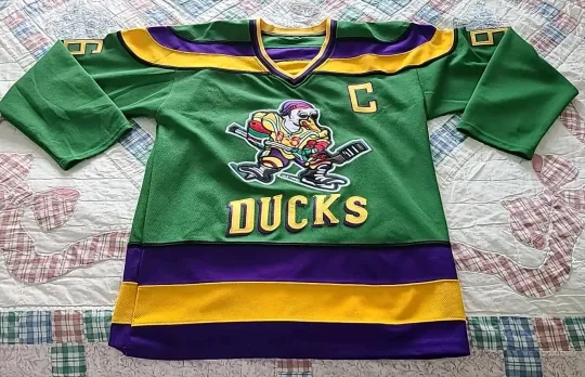 Mighty Ducks Movie Hockey Embroidered Jersey Charlie Conway #96