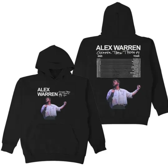 Discover Alex Warren Cheaper Than Therapy 2025 Tour Hoodie