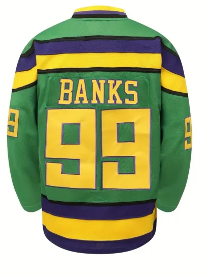 Mighty Ducks Movie Shirts Ice Hockey Jersey #99 Banks