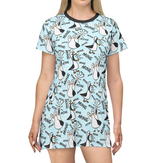 Discover Mine Mine Mine Seagulls Pixar Inspired - Women's T-Shirt Dress (Made in USA)