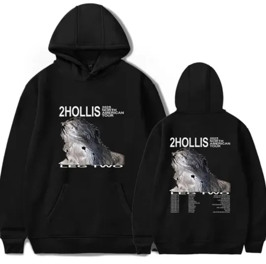 Discover 2hollis 2025 Tour Merch Long Sleeve Hoodie Unisex