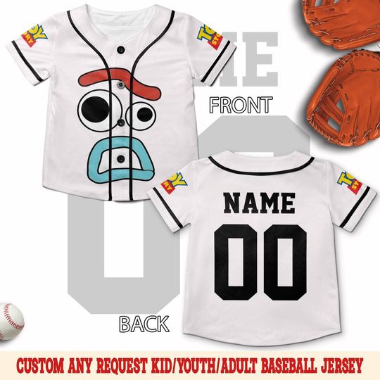 Discover Forky Halloween Costume Baseball Jersey, Forky Toy Story Halloween Group, Forky Emotion Face Jersey, Toy Story Halloween Trip Shirt SLZN06