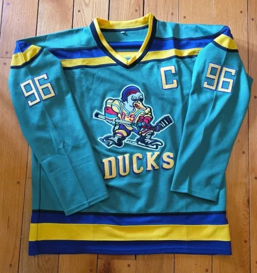 Discover Mighty Ducks Charlie Conway #96 Anaheim Hockey Jersey Size 2XL