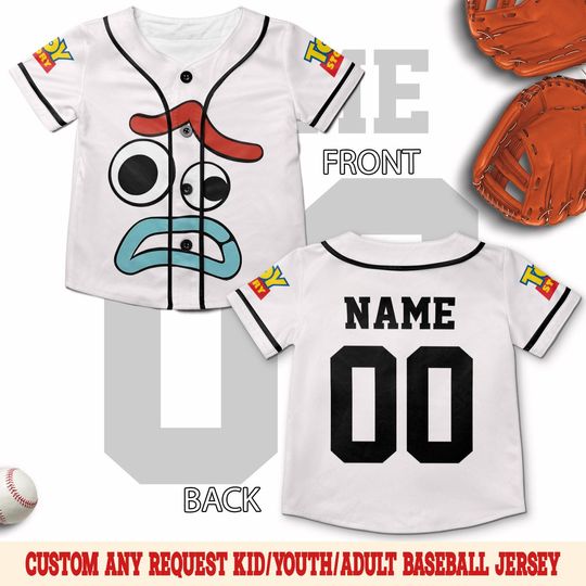 Discover Forky Halloween Costume Baseball Jersey, Forky Toy Story Halloween Group, Forky Emotion Face Jersey, Toy Story Halloween Trip Shirt SLZN06