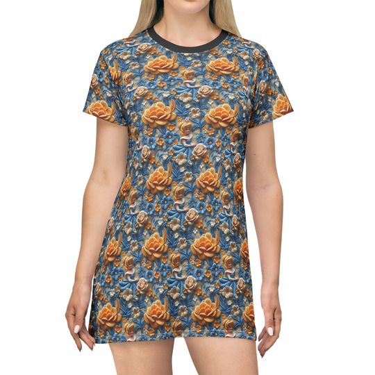 Discover Regal Embroidered Cinde - Women's T-Shirt Dress (Made in USA)