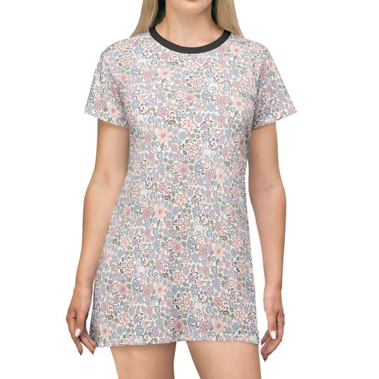 Discover Marie's Springtime Garden - Women's T-Shirt Dress (Made in USA)
