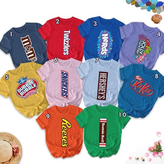 Discover Family Candy Costume Group Halloween Costume Shirt, Group Candy Tshirt, Group Costume Shirt, Matching Family Group Shirt