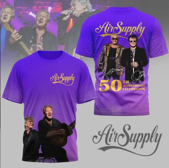 Discover Air Supply 50th Anniversary Celebration Signature AOP 3D T-Shirt