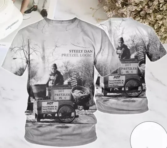 Steely Dan Pretzel Logic Album Cover, 3D T-shirt