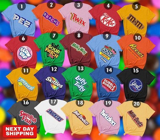 Discover Family Candy Costume Group Halloween Costume Shirt, Group Candy Tshirt, Group Costume Shirt, Matching Family Group Shirt
