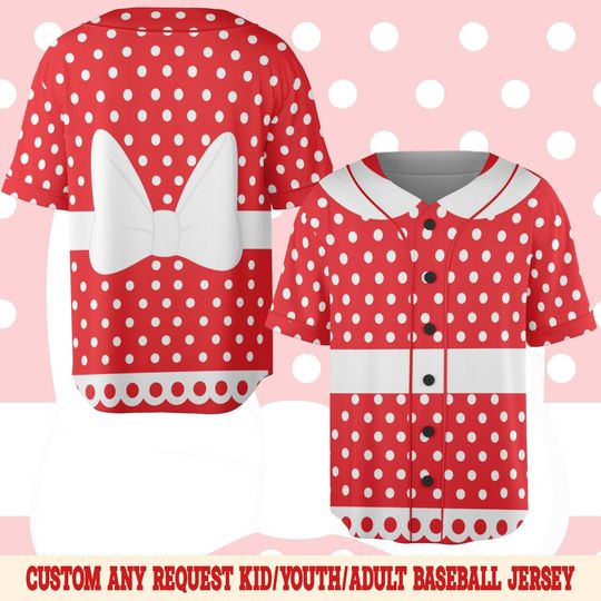Discover Minnie Mouse 3D Costume Cosplay Jersey, Minnie Halloween Shirt
