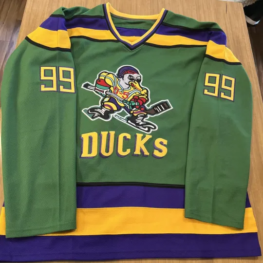 Stitched Mighty Ducks Movie  Banks #44 Jersey