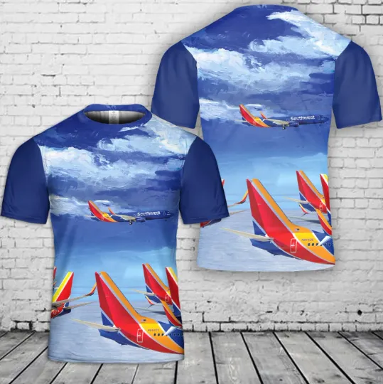 Discover Southwest Airlines 3D Double Sided T-Shirt