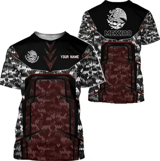 Discover Personalized Mexican Eagle Unisex T-shirt 3D S-5XL Size S-5XL