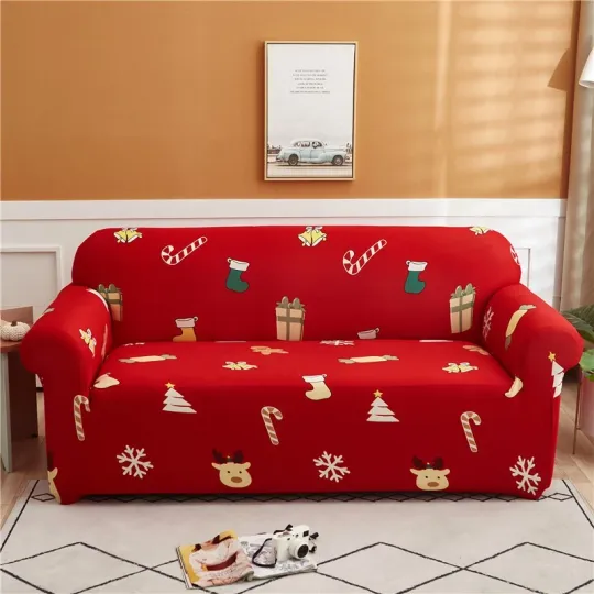Christmas Seat Stretch Chair Couch Cover Elastic Printing Sofa Protector