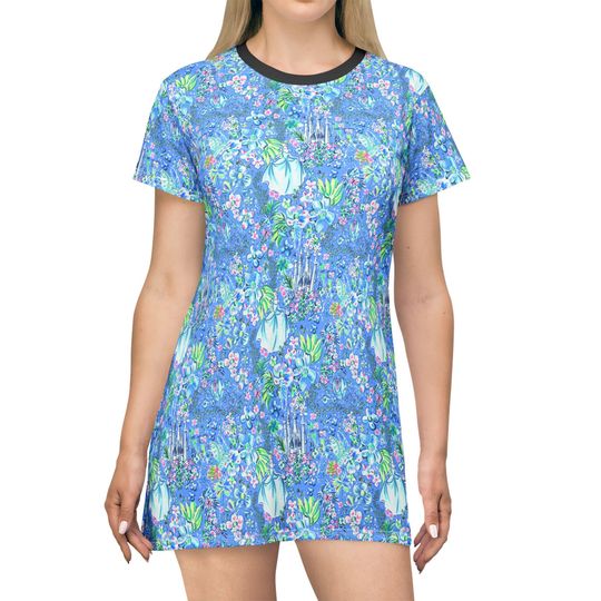 Discover Bright Tropical Princess - Cinde - Women's T-Shirt Dress (Made in USA)